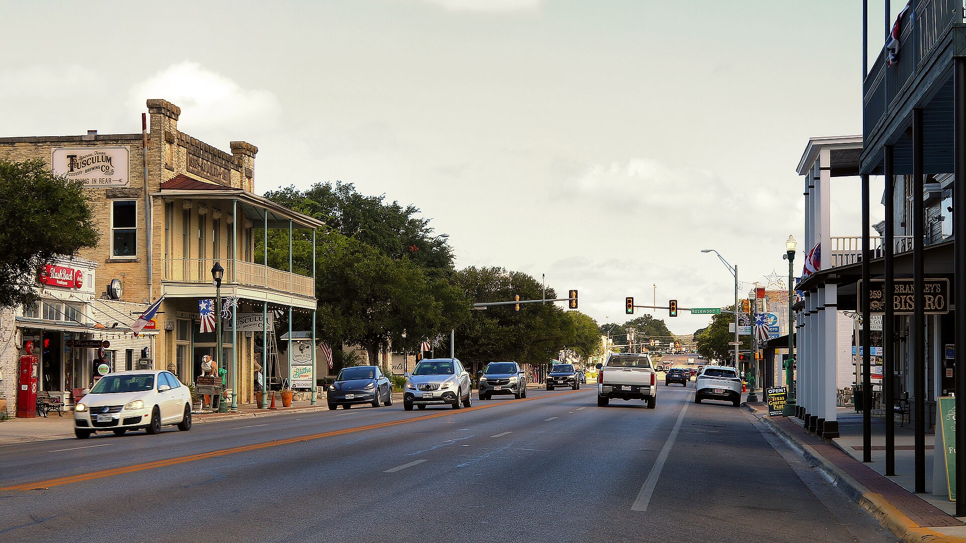 Main Street in Boerne, Texas, in August 2026 Main Street in Boerne, Texas, in August 2026