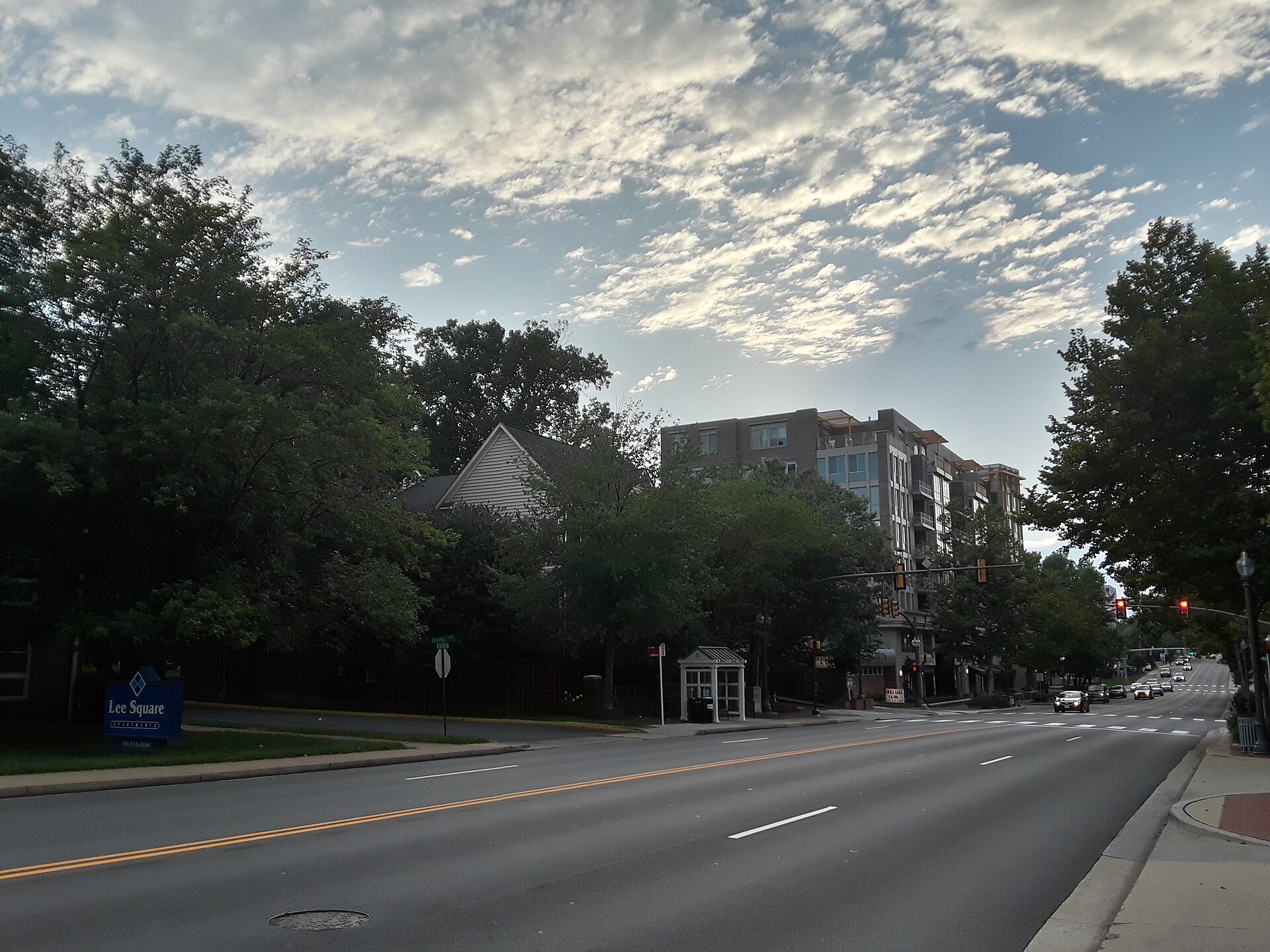 Broad Street in downtown Falls Church, Virginia, in the early evening Broad Street in downtown Falls Church, Virginia, in the early evening