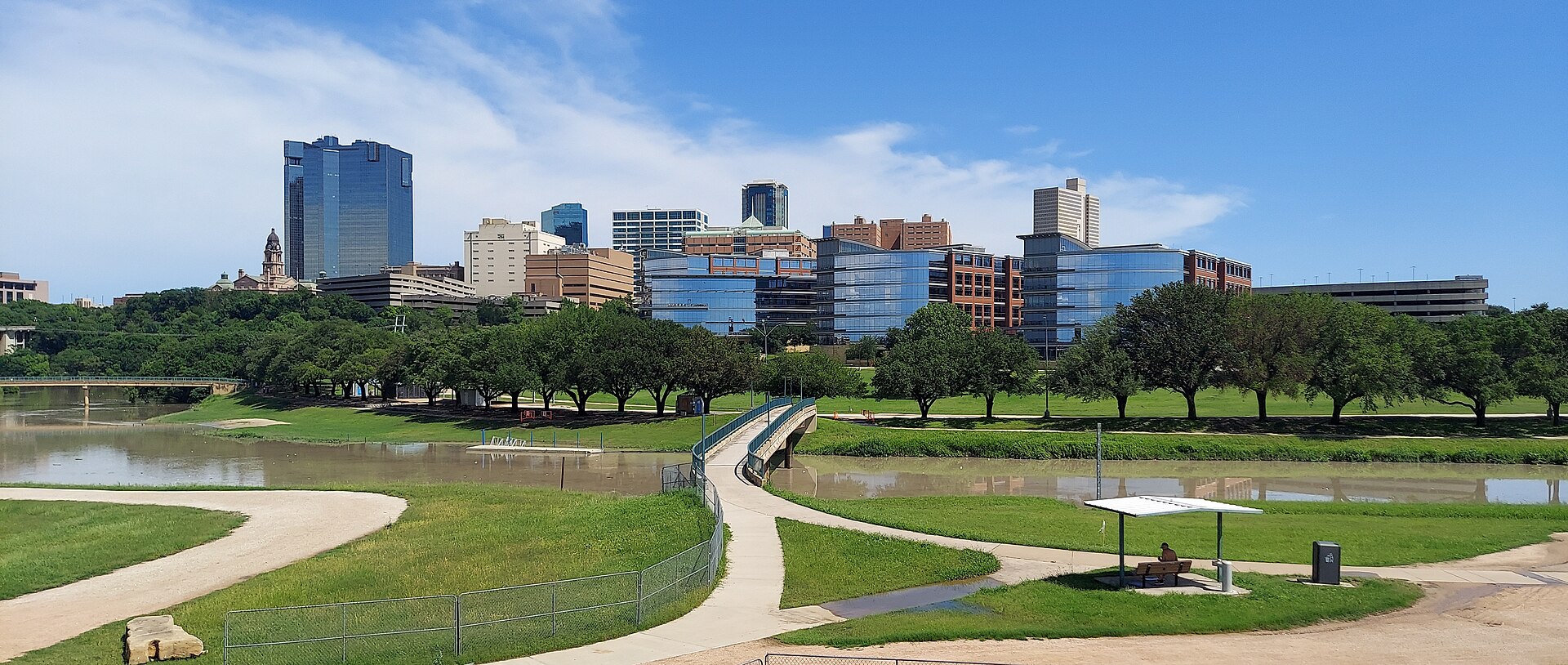 Downtown Fort Worth skyline from the Trinity Trails Downtown Fort Worth skyline from the Trinity Trails