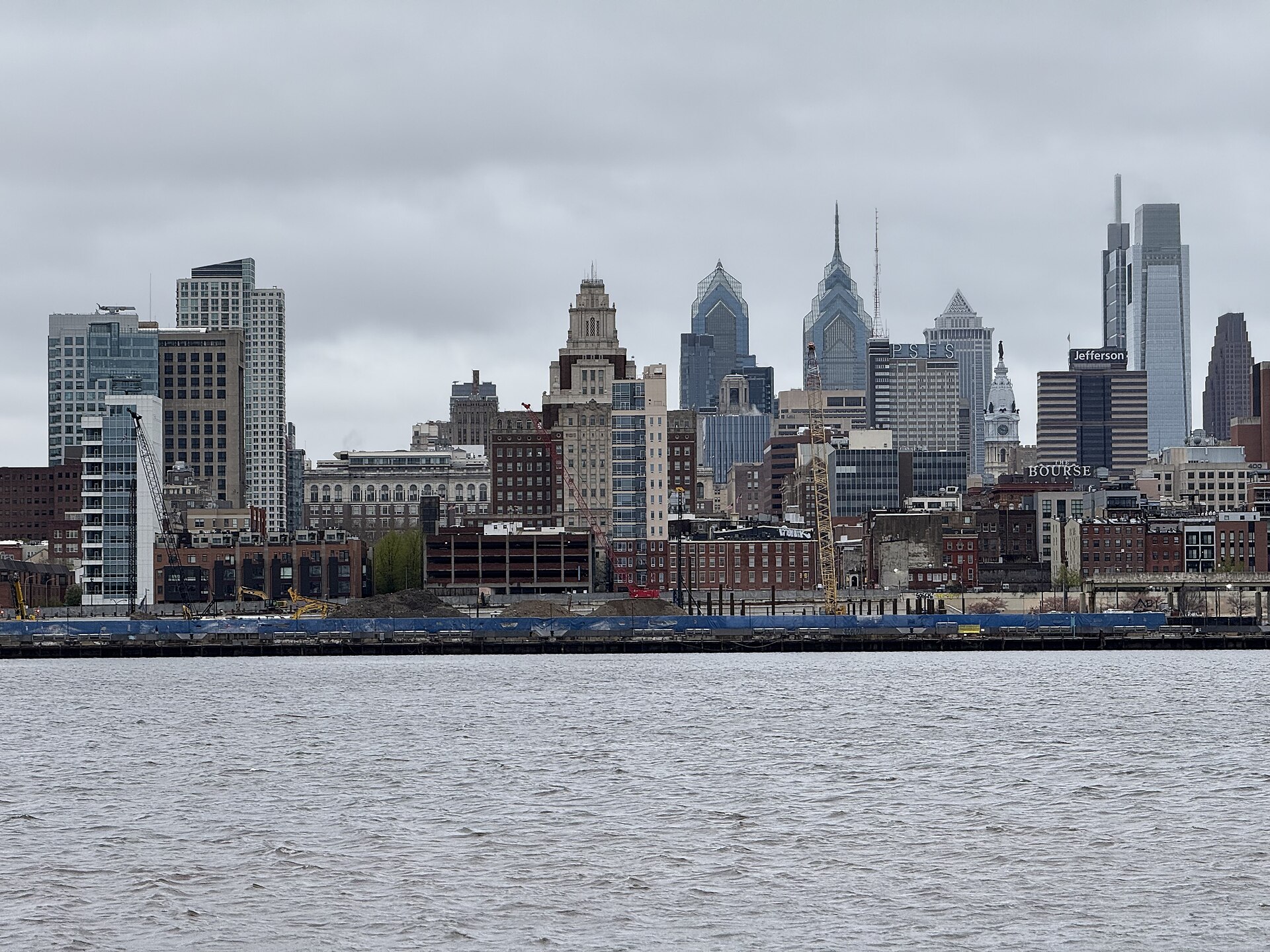 Center City Philadelphia skyline seen across the Delaware River Center City Philadelphia skyline seen across the Delaware River