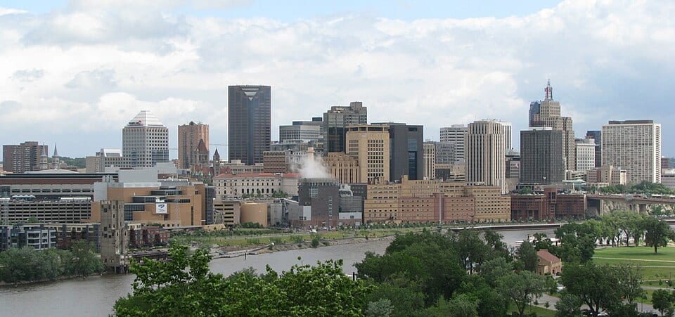 Saint Paul skyline and the Mississippi River from the West Side Saint Paul skyline and the Mississippi River from the West Side