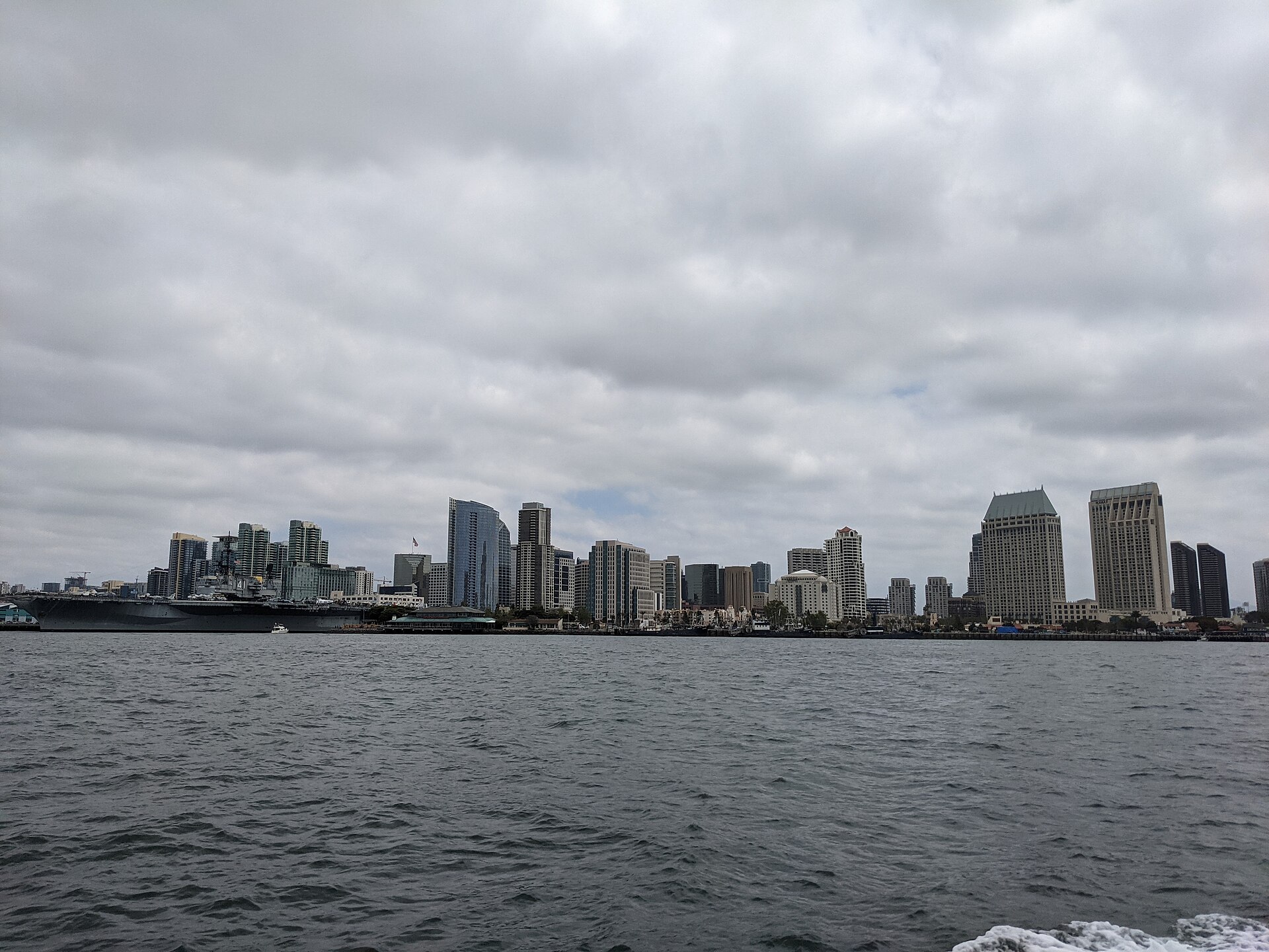 Downtown San Diego skyline seen from San Diego Bay Downtown San Diego skyline seen from San Diego Bay