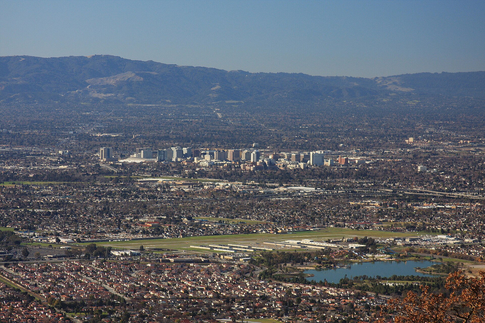 Downtown San Jose skyline across the Santa Clara Valley Downtown San Jose skyline across the Santa Clara Valley