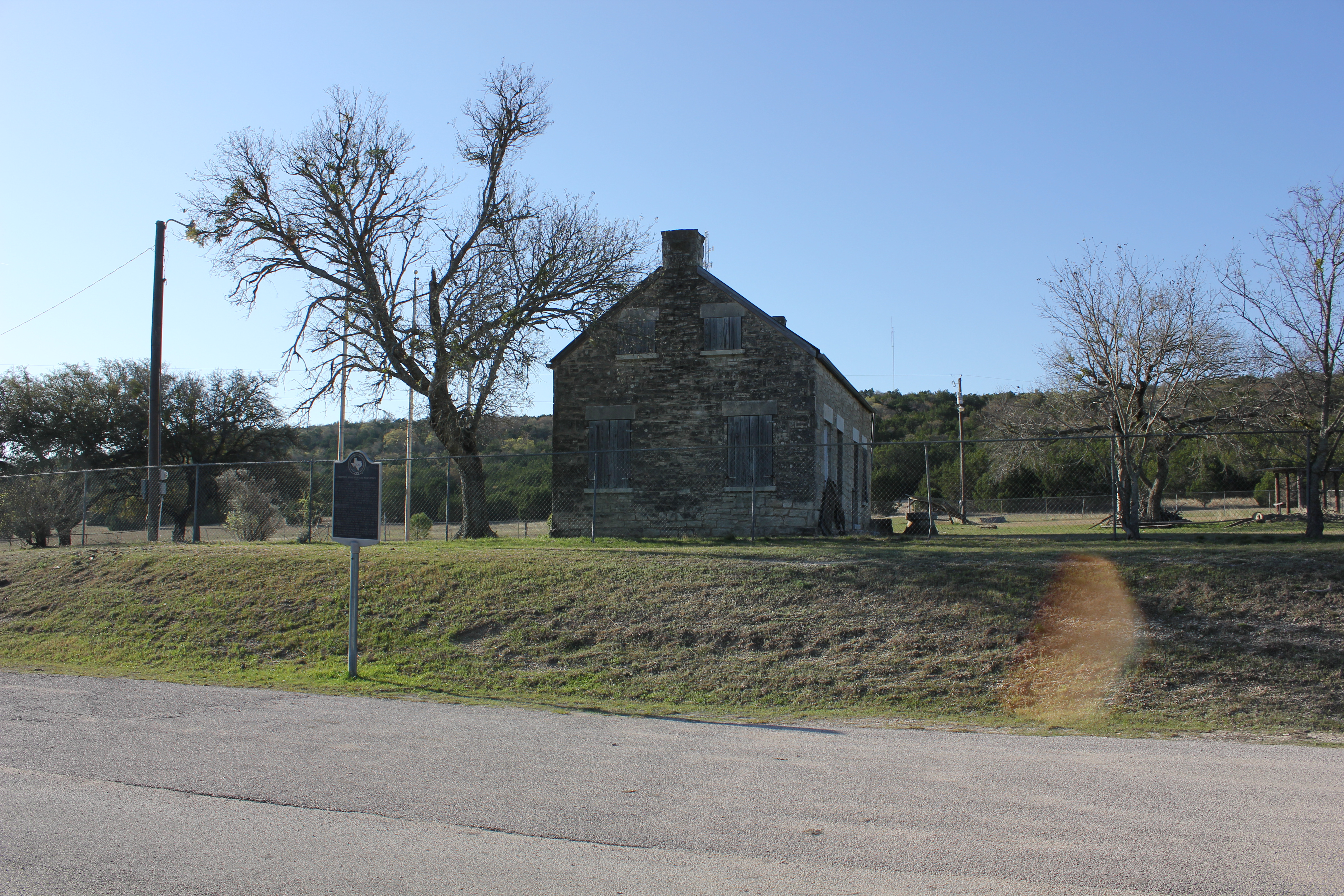 Ogletree Stage Stop and Post Office historic building near Copperas Cove, Texas.