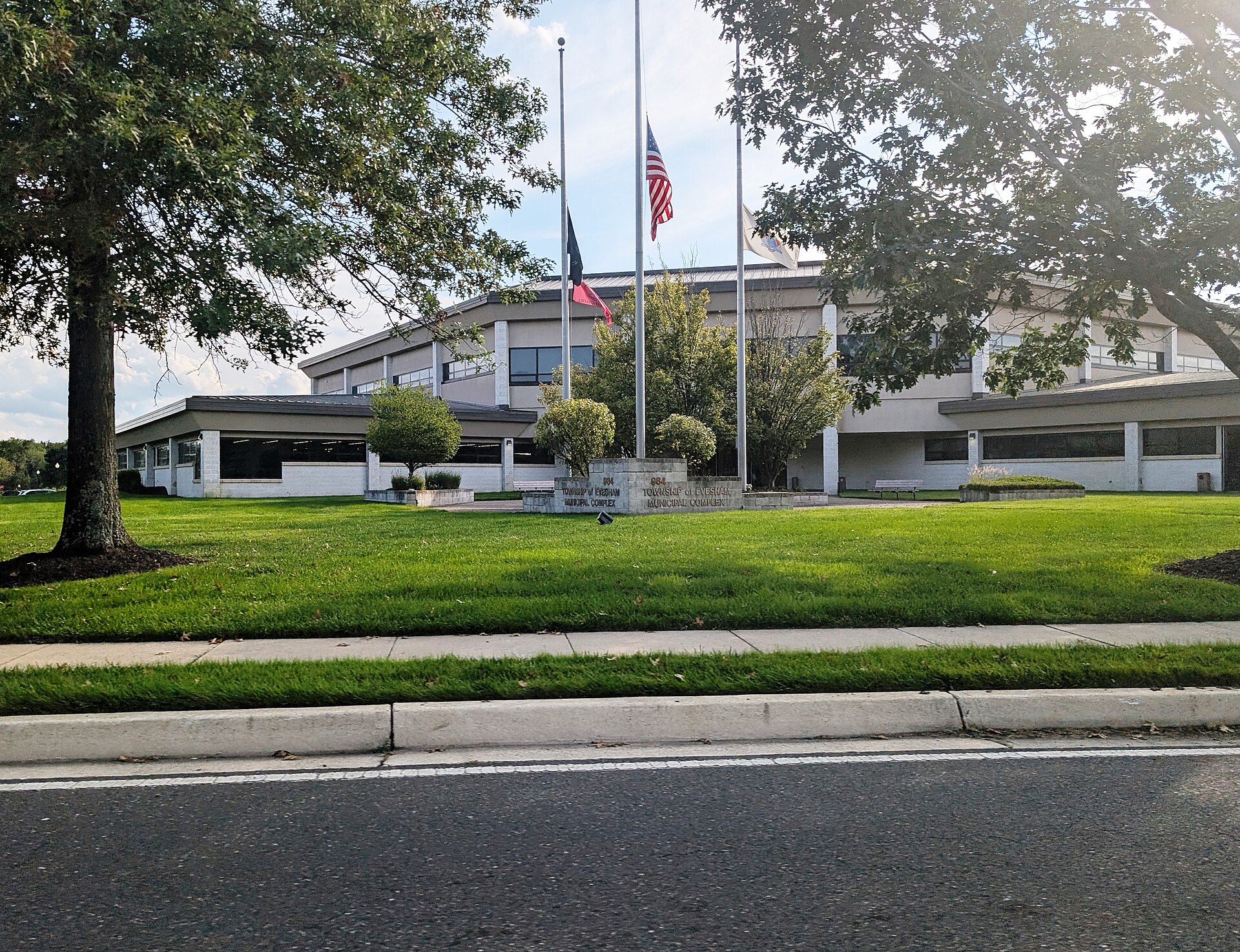 Evesham Township Municipal Complex viewed from Tuckerton Road