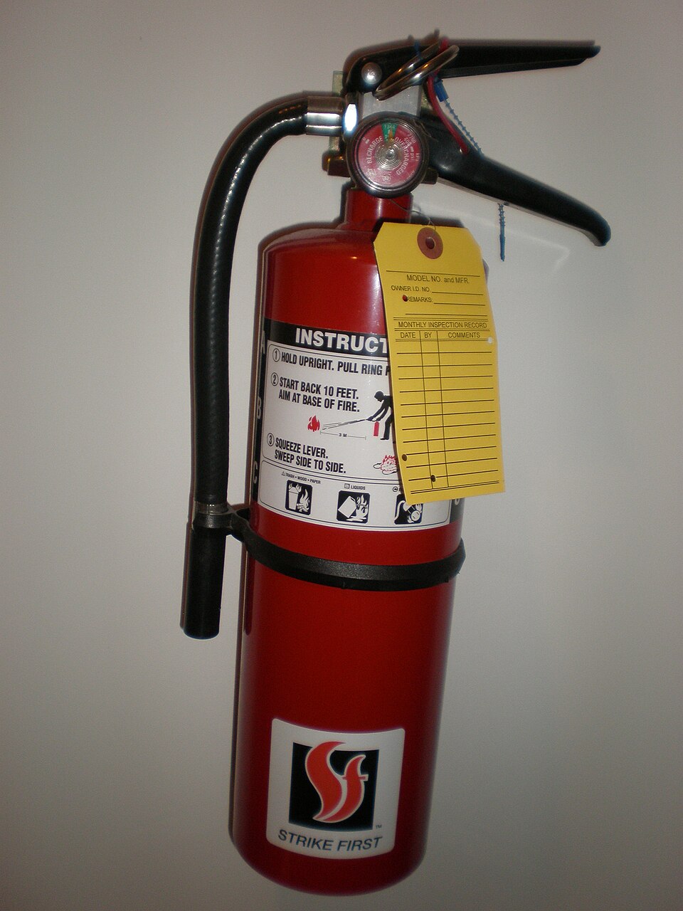 A Strike First fire extinguisher